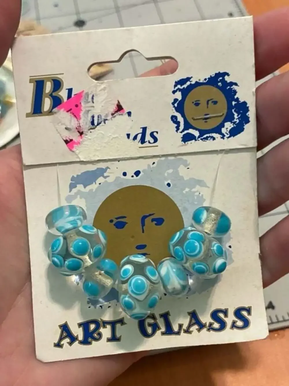 Blue Moon Beads Art Glass Lampwork Dotted Beads